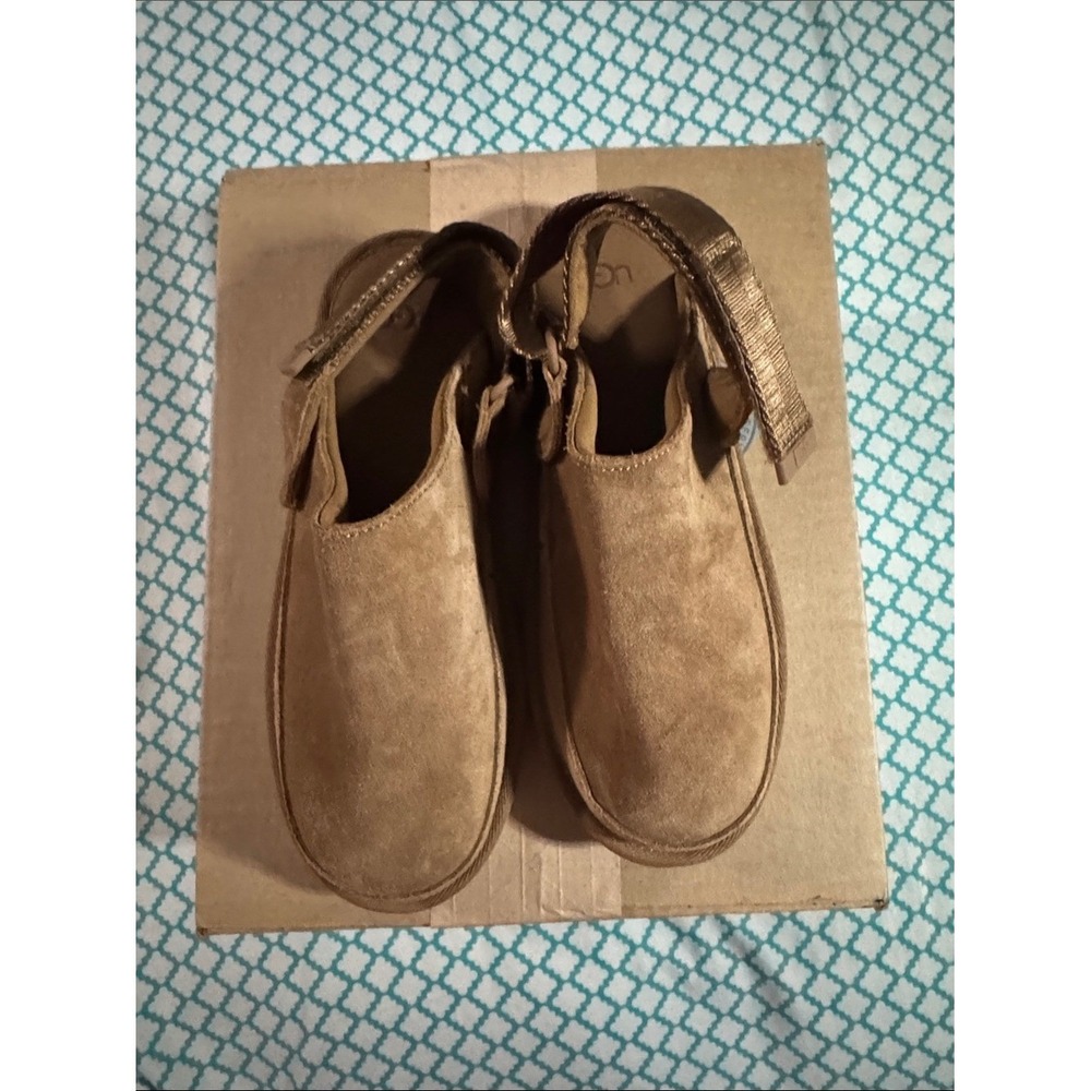 UGG Kids Brown Suede Moccasins